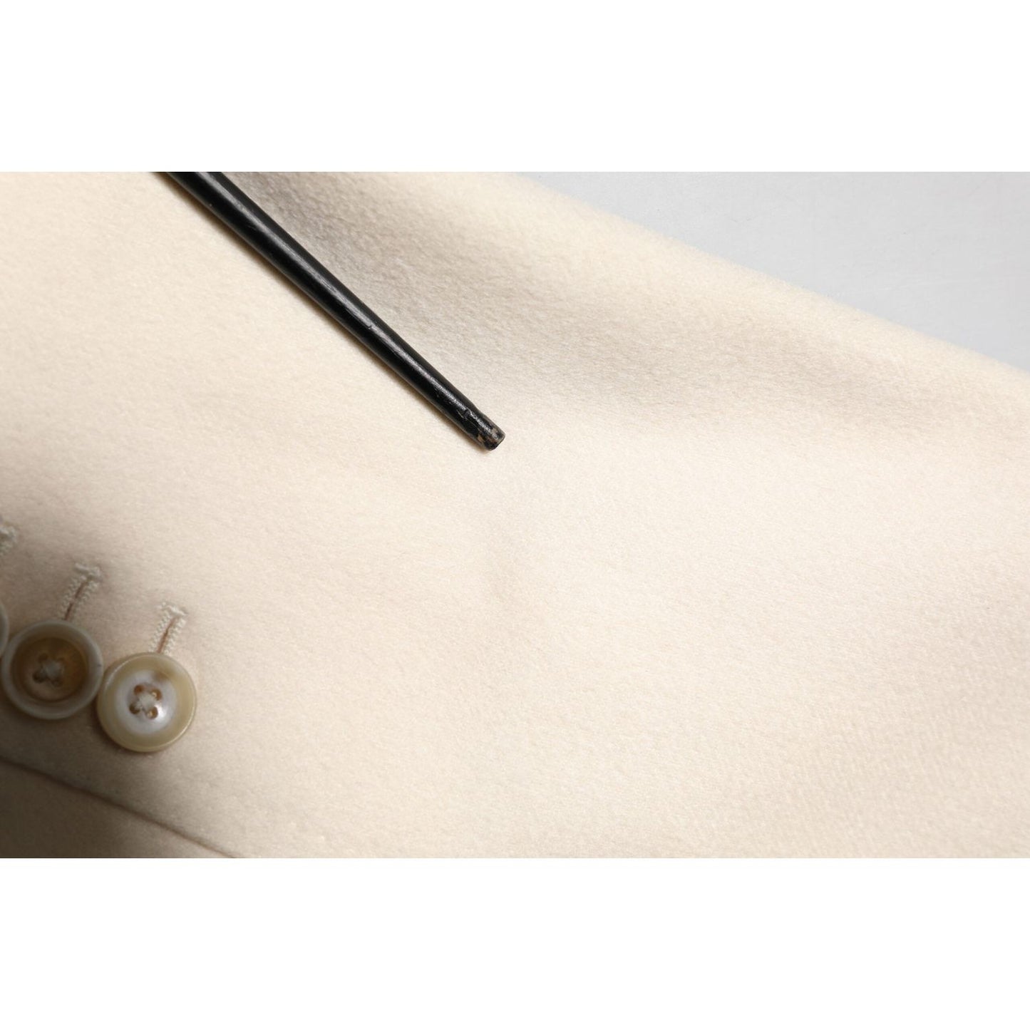Dolce & Gabbana Beige Cashmere Double Breasted Coat Blazer JKT41399-56