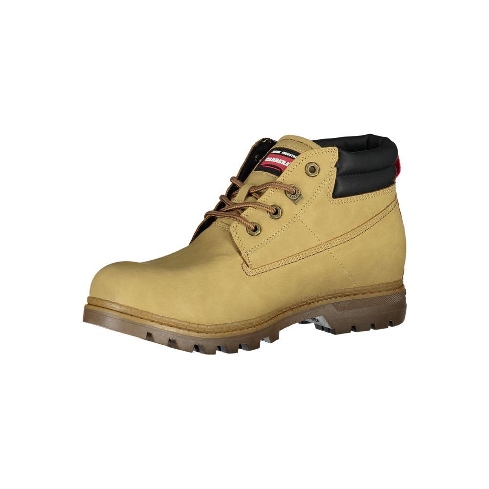 Carrera beige lace-up boots with contrast details and logo, perfect for adding style and elegance to any outfit.