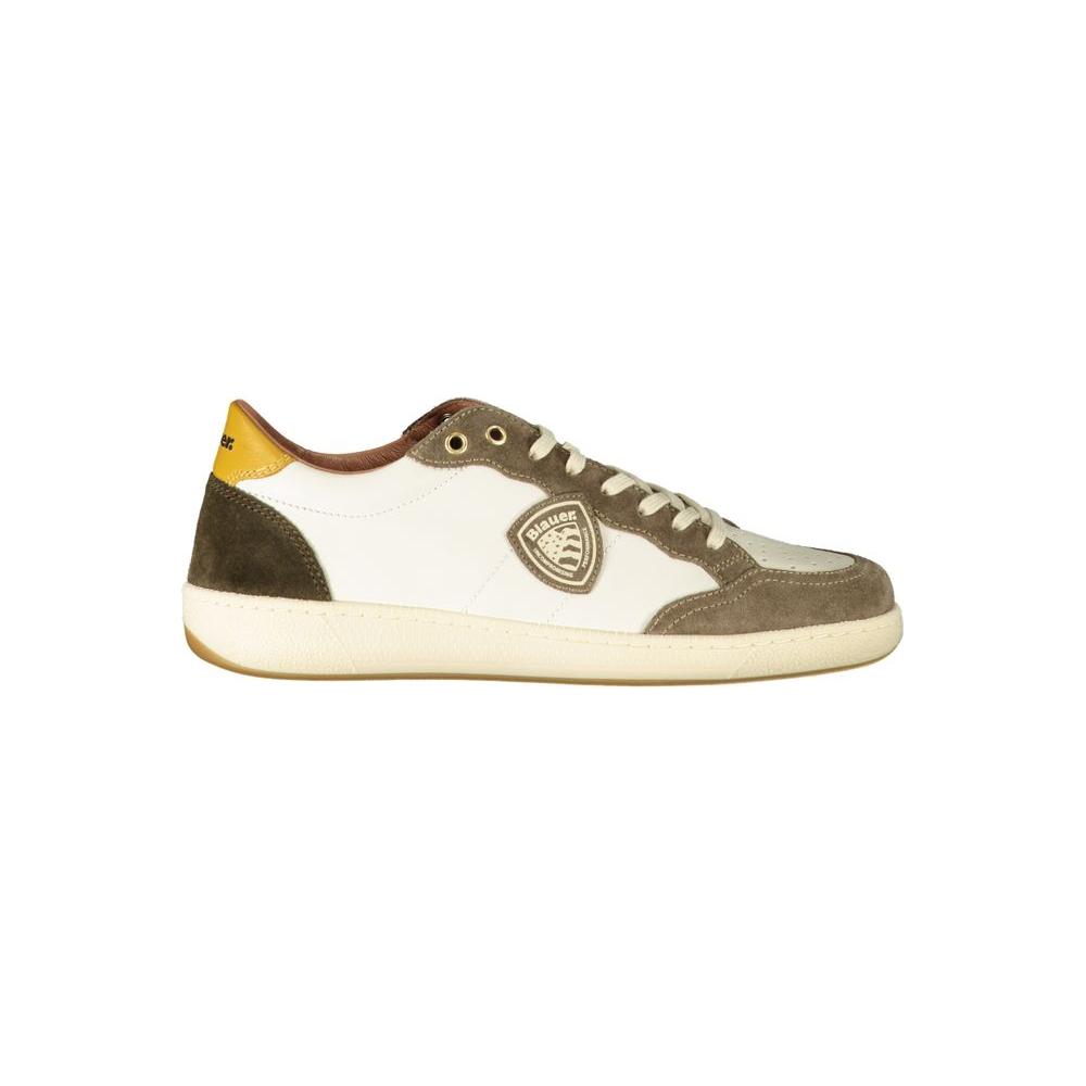 Blauer White Polyester Sneaker