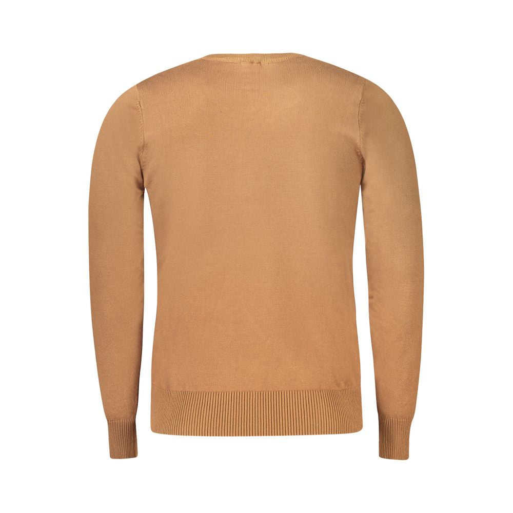 Coveri Moving Brown Nylon Men Sweater