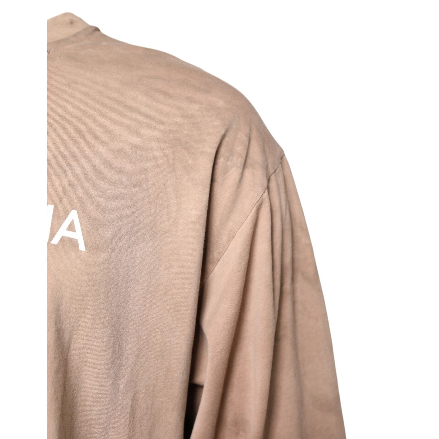 Dolce & Gabbana Beige Tie Dye Logo Print Cropped T-shirt THS90365-50