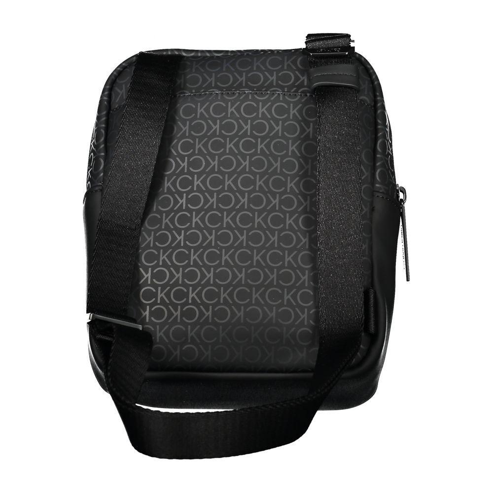 Calvin Klein Sleek Black Shoulder Bag with Contrasting Accents CA-26063