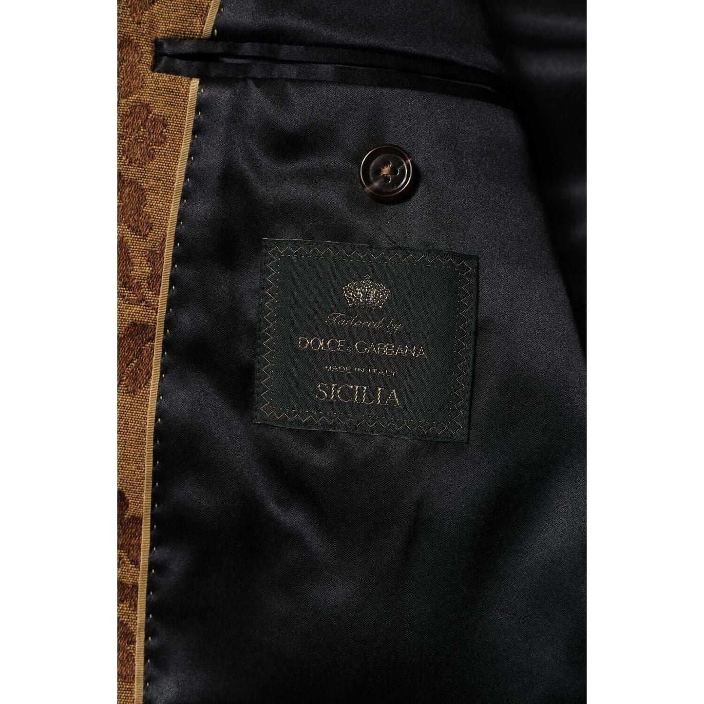 Dolce & Gabbana Brown Floral Jacquard SICILIA 2 Piece Suit KOS2321-48