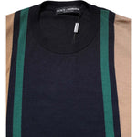 Dolce & Gabbana Multicolor Stripes Crew Neck Pullover Sweater