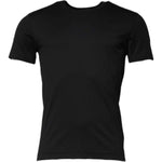 Dolce & Gabbana Black Cotton Short Sleeves Round Neck T-shirt