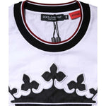 Dolce & Gabbana White Cotton Crown King Embroidery T-shirt TSH90630-44