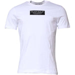 Dolce & Gabbana White Cotton Logo Patch Crew Neck T-shirt TSH90631-48
