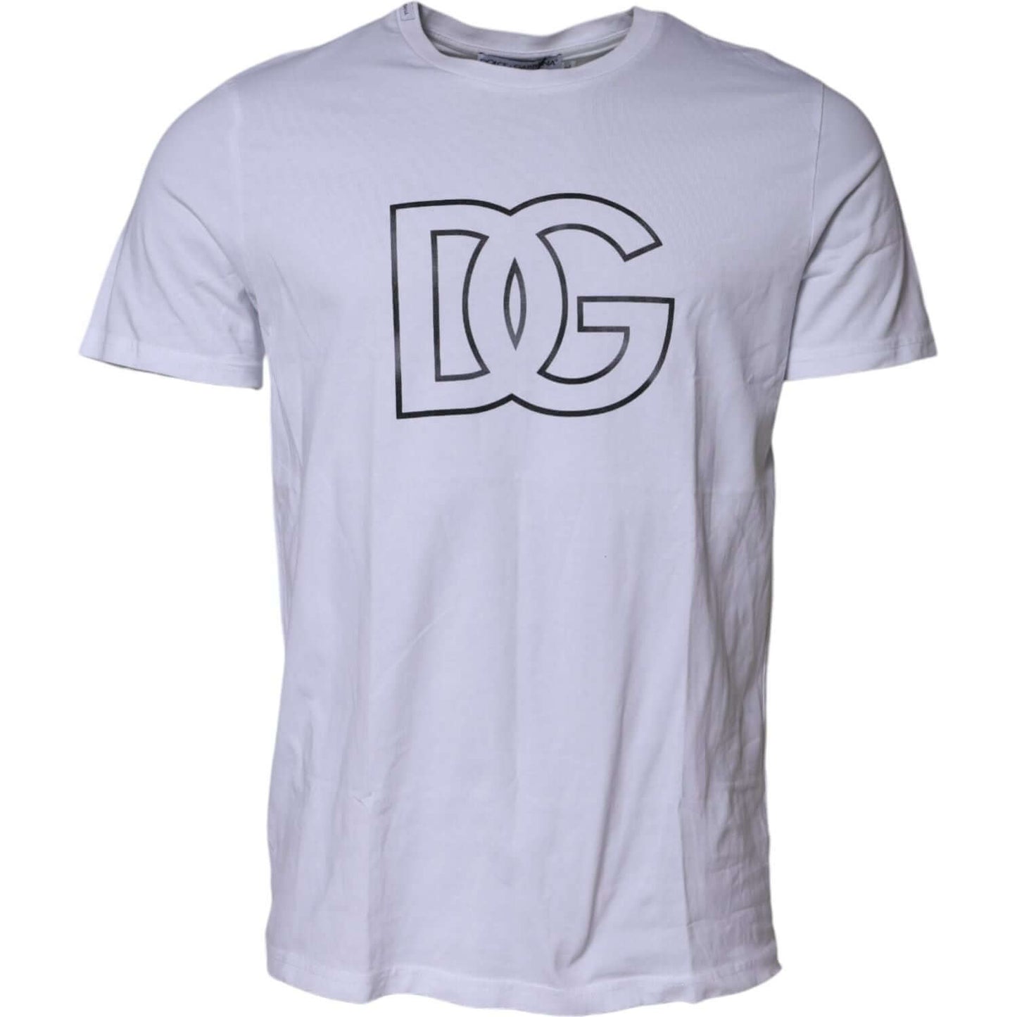 Dolce & Gabbana White DG Logo Print Short Sleeves T-shirt