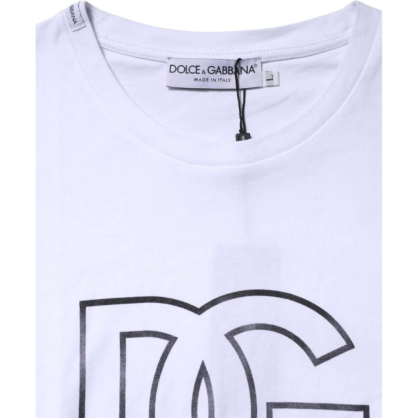 Dolce & Gabbana White DG Logo Print Short Sleeves T-shirt