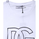 Dolce & Gabbana White DG Logo Print Short Sleeves T-shirt