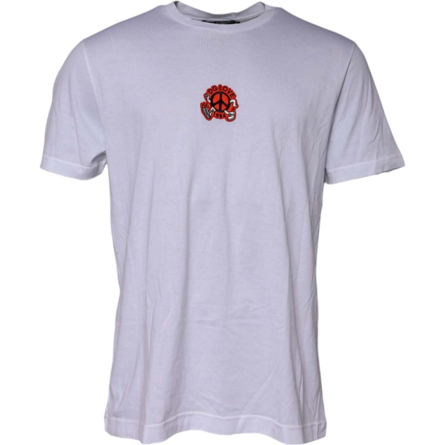 Dolce & Gabbana White DG LOVE Patch Short Sleeves T-shirt