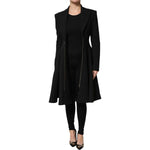 Les Hommes Black Polyester Single Breasted Trench Coat Jacket