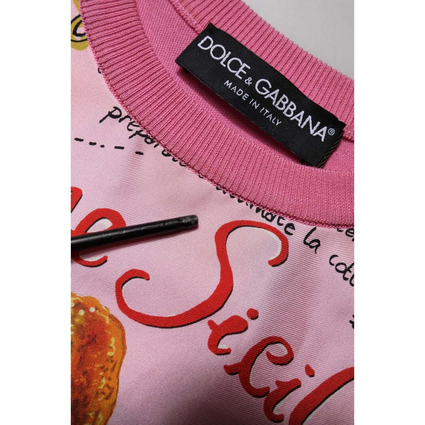 Dolce & Gabbana Pink Silk Araneine Siciliana Sleeveless Top