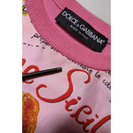 Dolce & Gabbana Pink Silk Araneine Siciliana Sleeveless Top