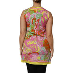 Dolce & Gabbana Multicolor Floral Round Neck Sleeveless Top