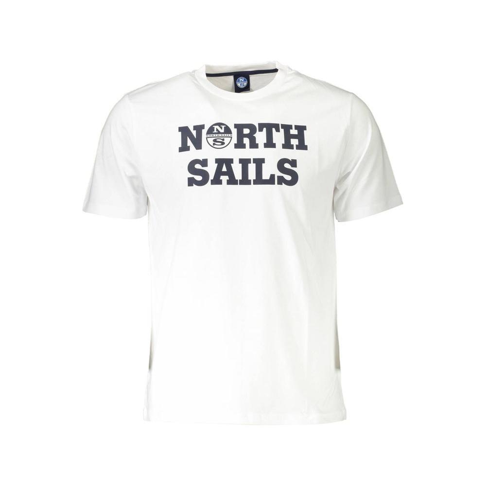 North Sails White Cotton Men TShirt NO-17677-L