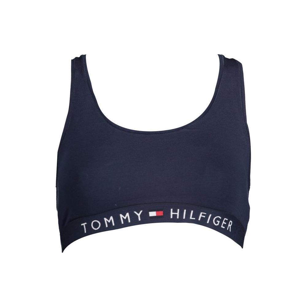 Tommy Hilfiger Blue Cotton Women Sports Bra TO-2659-XS