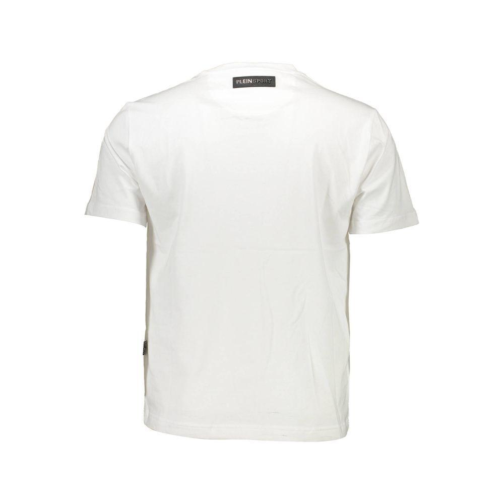 Plein Sport White Cotton Men T-Shirt PL-36979-XL