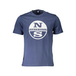 North Sails Blue Cotton Men T-Shirt NO-36929-M