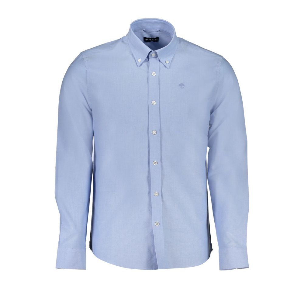 North Sails Light Blue Cotton Men Shirt NO-29891-S