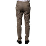 BENCIVENGA Brown Cotton Tapered Formal Dress Pants PAN76275-46