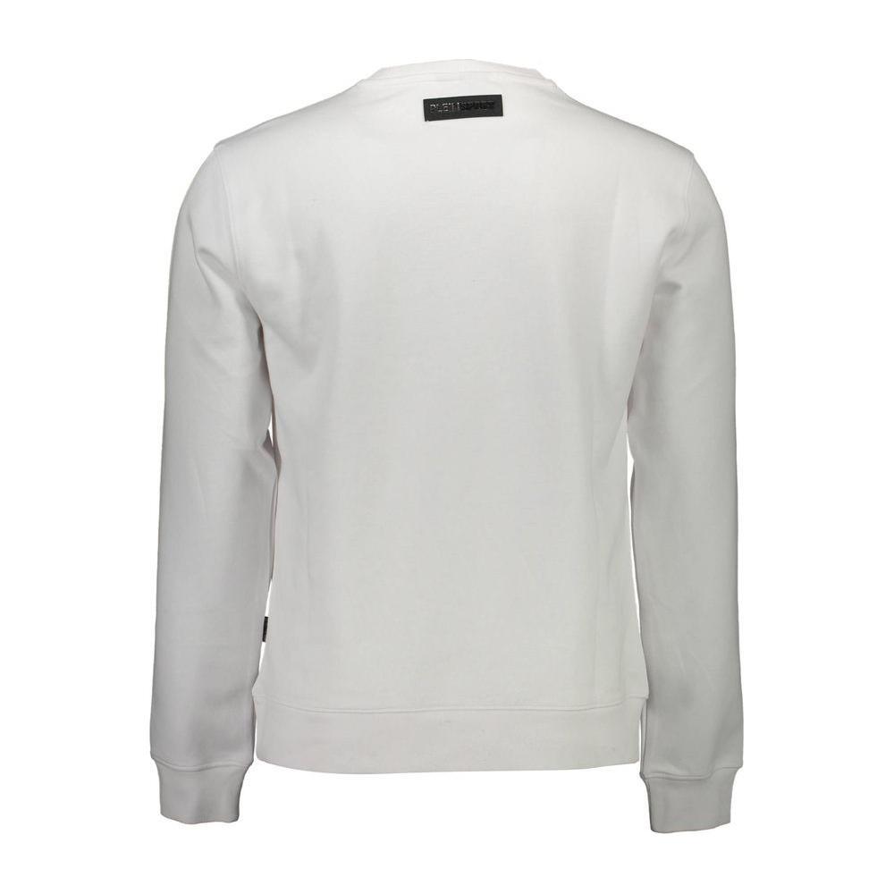 Plein Sport White Cotton Men Sweater PL-37026-S