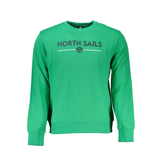 North Sails Green Cotton Men Sweater