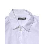 Dolce & Gabbana White Cotton Long Sleeves Dress Formal Shirt TSH906942-43