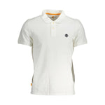Timberland White Cotton Men Polo Shirt TI-37369-S