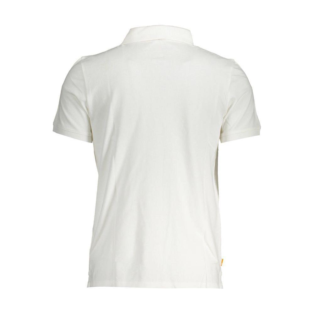 Timberland White Cotton Men Polo Shirt TI-37369-S