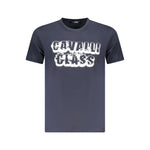 Cavalli Class Blue Cotton Men T-Shirt CA-36706-L