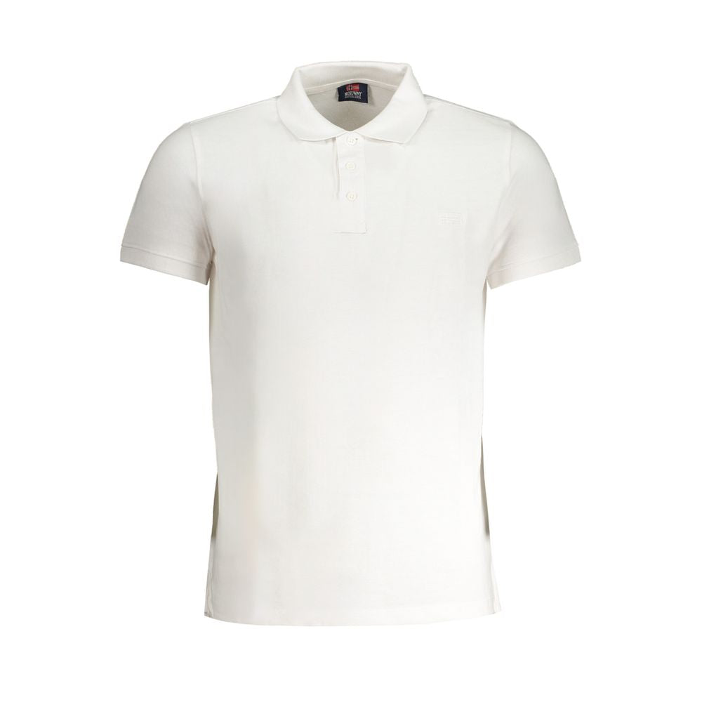 Norway 1963 White Cotton Polo Shirt NO-30238-M