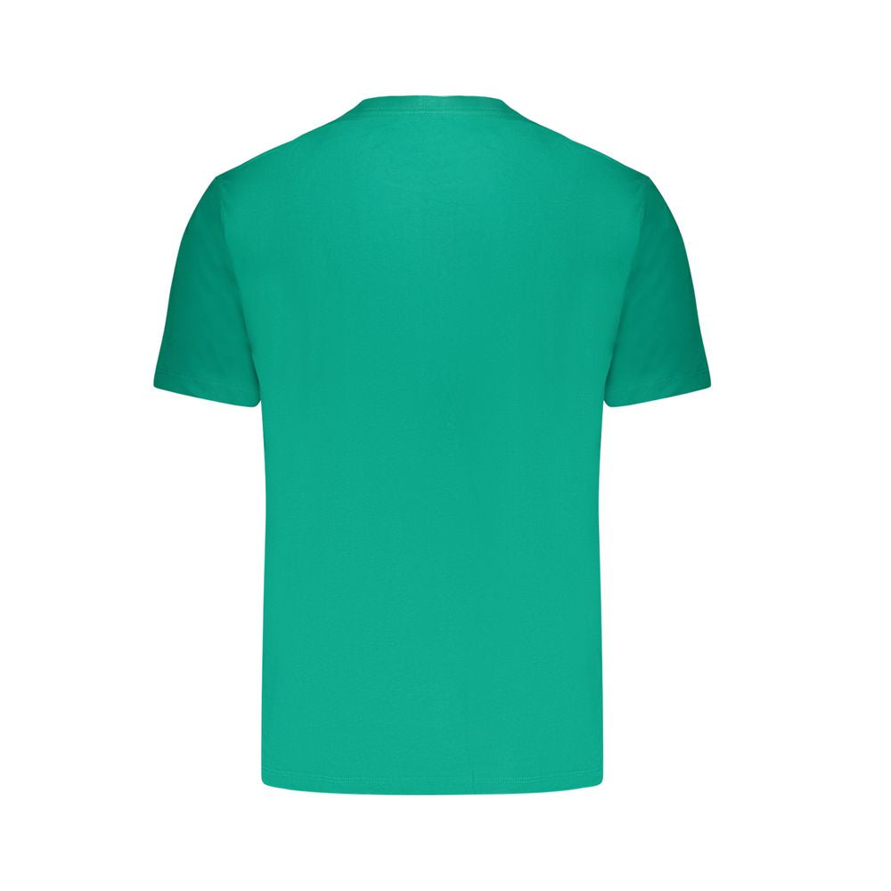 Back view of Pepe Jeans Green Cotton T-Shirt, short sleeve, regular fit, crew neck, 100% sustainable cotton