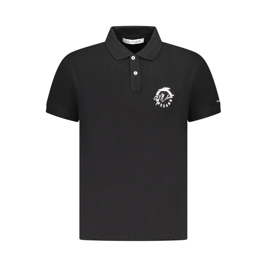 Trussardi Black Cotton Men Polo Shirt