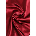 Dolce & Gabbana Red Solid Satin Silk Square Handkerchief Scarf MS7244