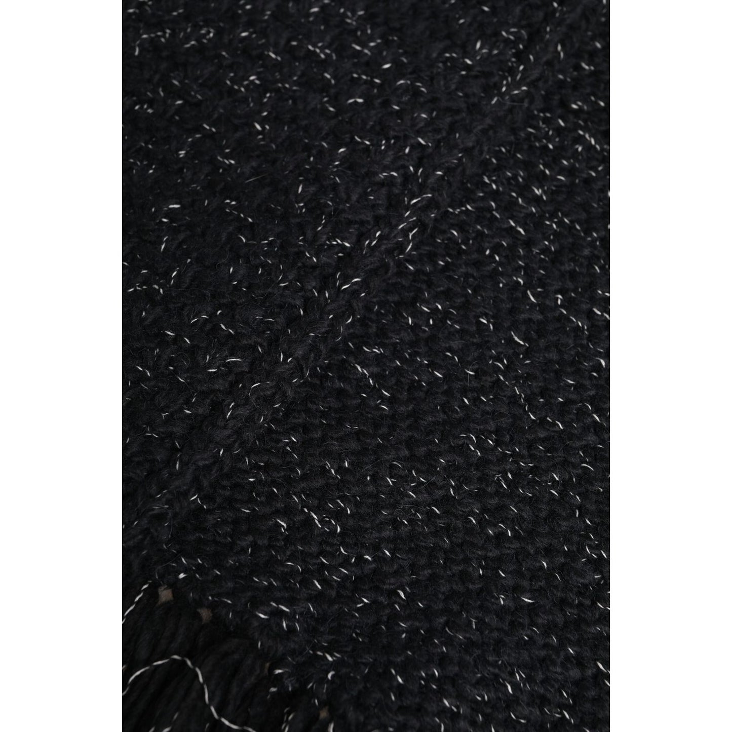 Dolce & Gabbana Black Cashmere Neck Warmer Wrap Shawl Scarf