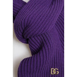 Dolce & Gabbana Purple DG Logo Neck Warmer Wrap Shawl Scarf MS7453