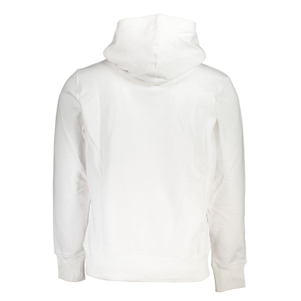 Calvin Klein White Cotton Men Sweater with Hood