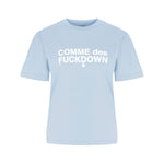 Comme Des Fuckdown Blue Cotton Women T-Shirt