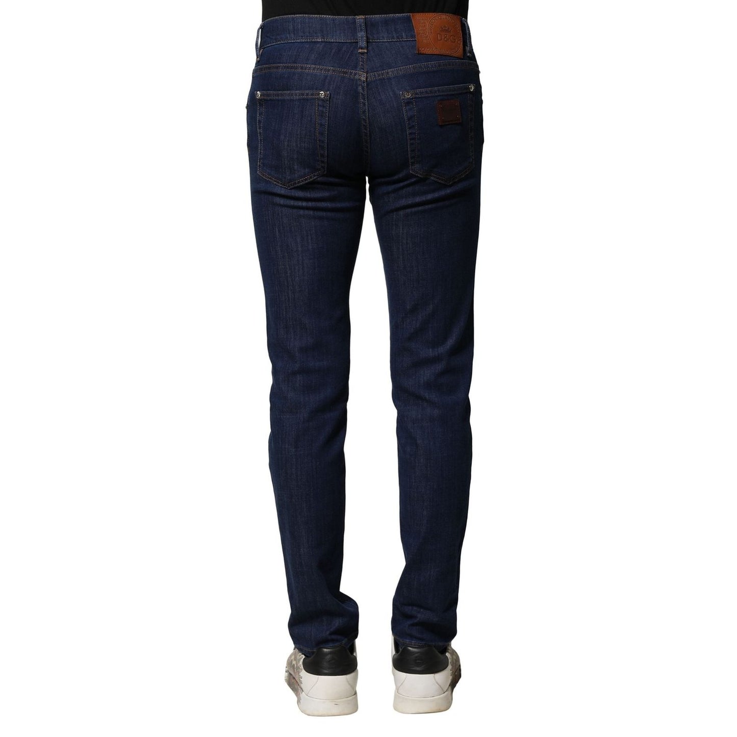 Dolce & Gabbana Blue Cotton Stretch Skinny Men Denim Jeans PAN75924-46