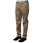 Dolce & Gabbana Brown Cotton Tapered Men Formal Pants PAN76533-50