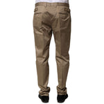 Dolce & Gabbana Brown Cotton Tapered Men Formal Pants PAN76533-50