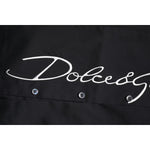 Dolce & Gabbana Black Cotton SICILIA Logo Men Dress Shirt