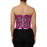 Dolce & Gabbana Pink Bustier Sleeveless Corset Blouse Top TSH87614-46