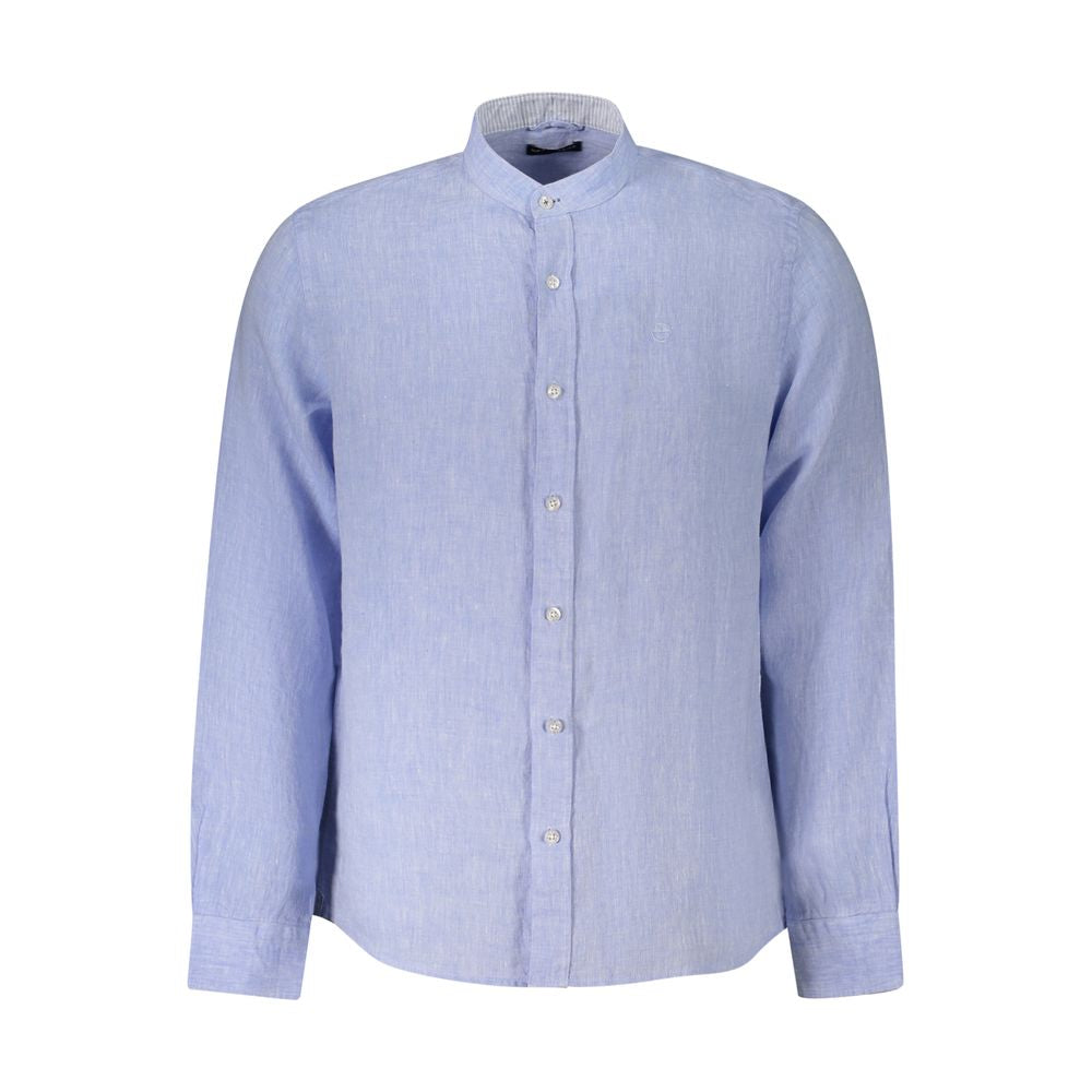 North Sails Blue Linen Shirt NO-38893-M