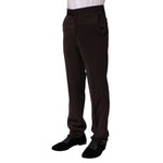 BENCIVENGA Dark Brown Mid Waist Dress Formal Pants PAN71355-44