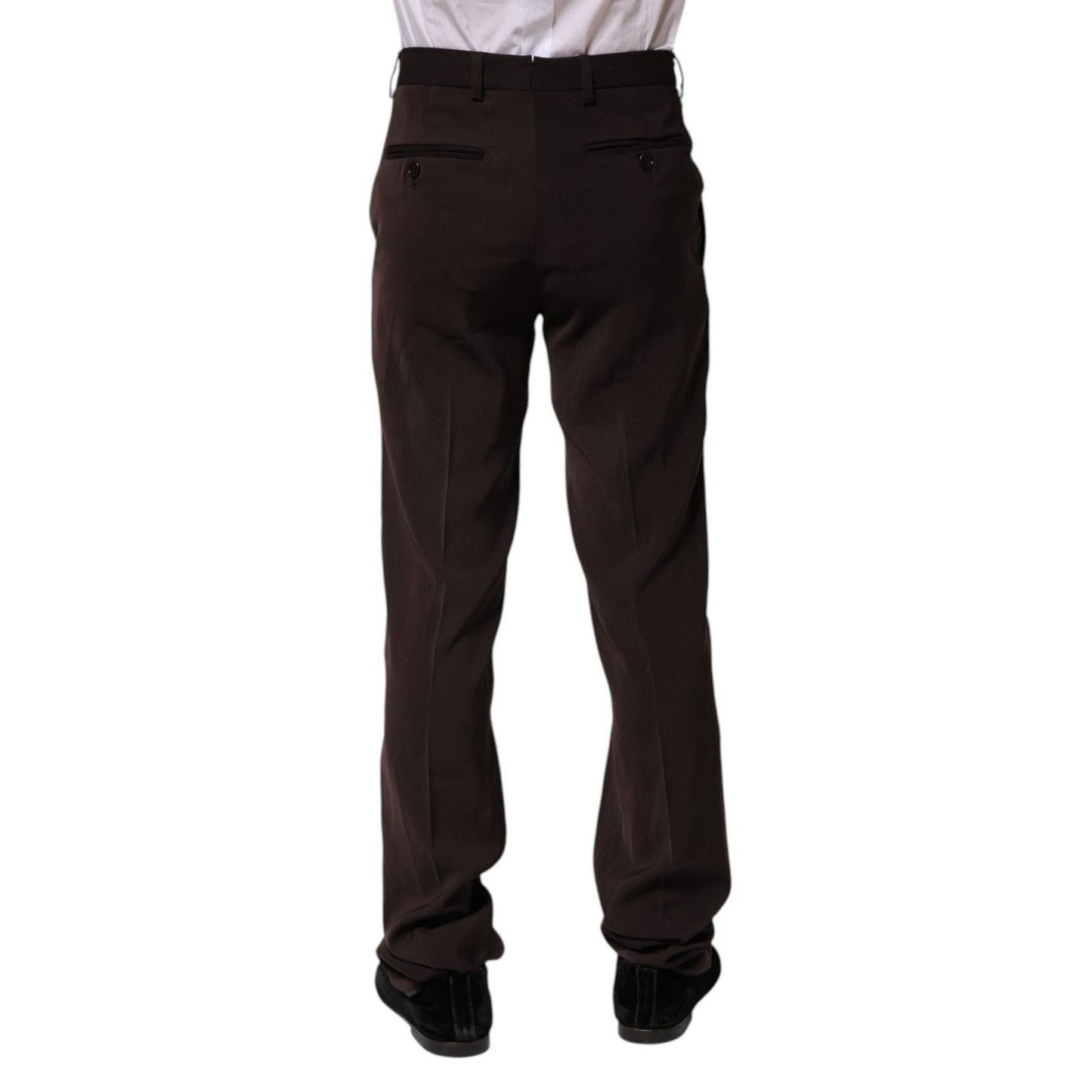 BENCIVENGA Dark Brown Mid Waist Dress Formal Pants PAN71355-44