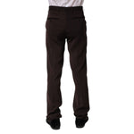 BENCIVENGA Dark Brown Mid Waist Dress Formal Pants PAN71355-44