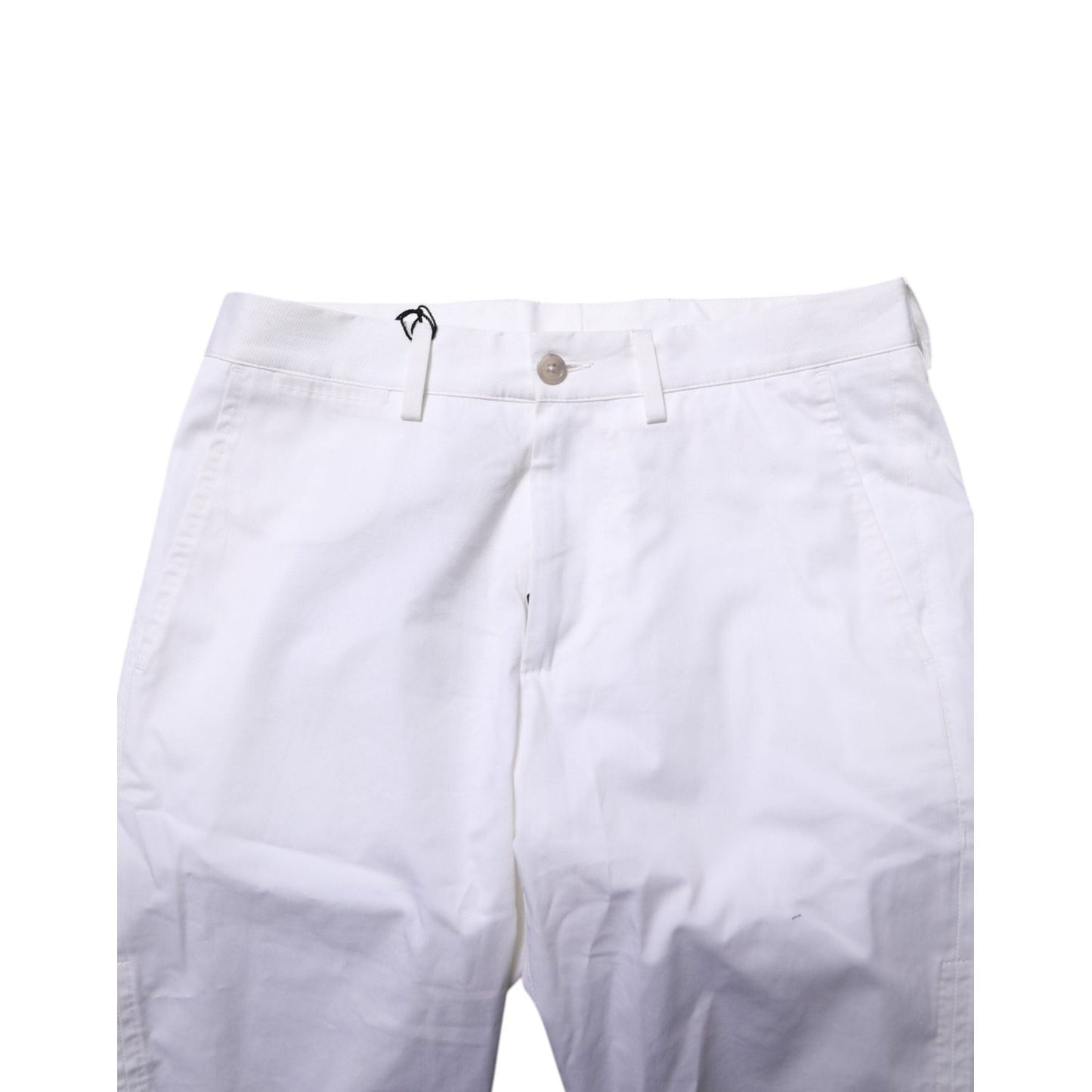 Dolce & Gabbana White Cotton Stretch Men Denim Bermuda Shorts PAN75242-44