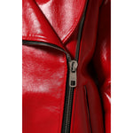 Dolce & Gabbana Red Lambskin Full Zipper Jacket JKT41465
